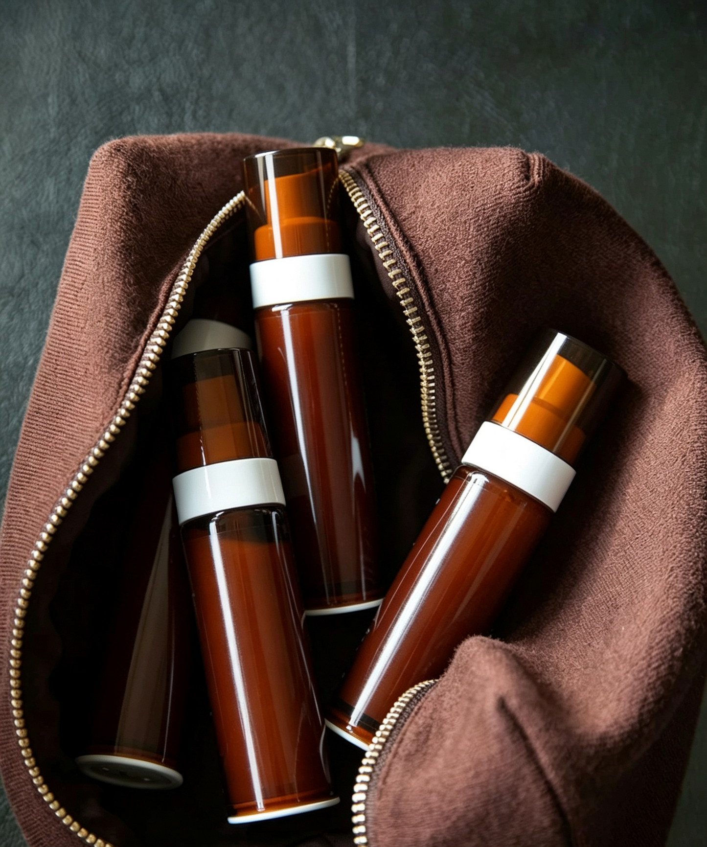 Einfache Kosmetiktasche mit Metallreißverschluss